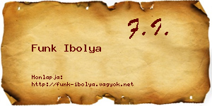Funk Ibolya névjegykártya
